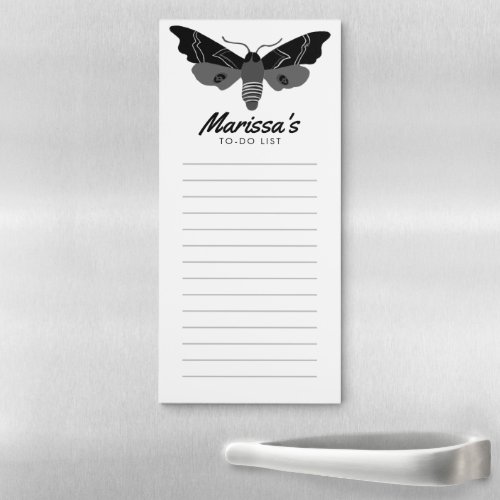 Magical MOTH Custom Grocery Shopping To_Do List Magnetic Notepad