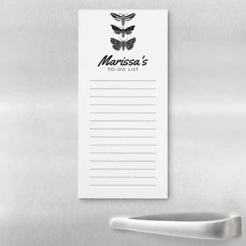 Magical MOTHS Custom Grocery Shopping To_Do List Magnetic Notepad