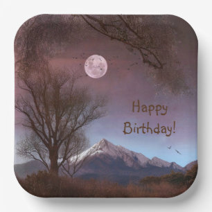 Magical Mountain View Paper Plates