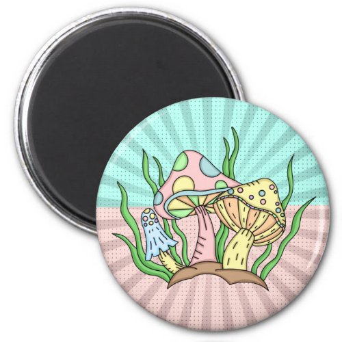 Magical Mushroom Cute Pastel    Magnet