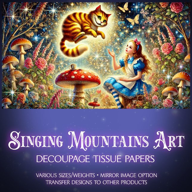 Magical Mushroom Meeting Vintage Wonderland Tissue Paper (Creator Uploaded)