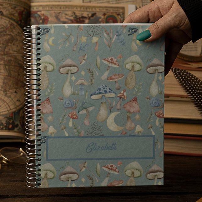 Magical Mushroom Mystical Hygge Personalized Notebook (Creator Uploaded)