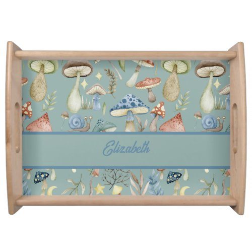 Magical Mushroom Mystical Hygge Personalized Serving Tray