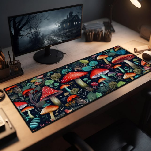 Magical Mushroom Woodland Dreamscape Desk Mat (Creator Uploaded)