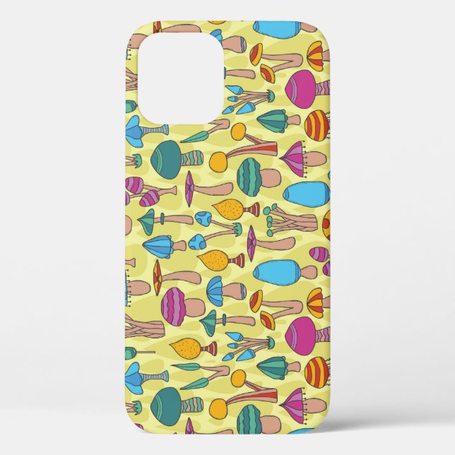Magical Mushrooms Doodle Seamless Pattern Case-Mate iPhone Case (Back)