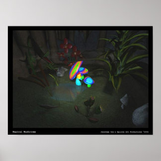 Magical Mushrooms Poster
