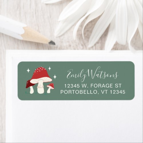 Magical Mushrooms Return Address Label