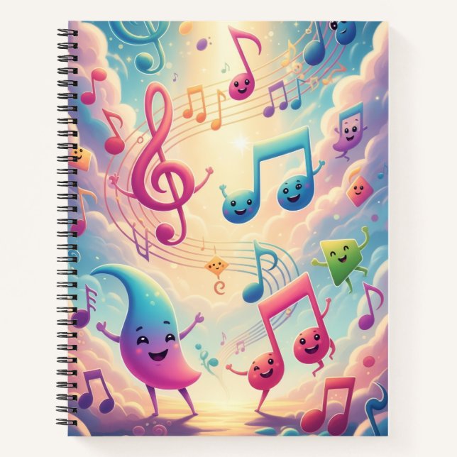 Magical Musical Notes Notebook (Front)