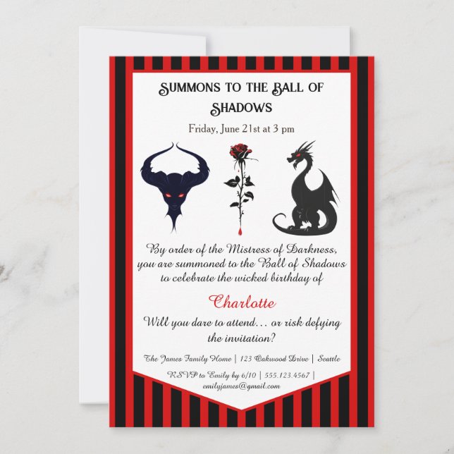 Magical & Mysterious Kids Birthday Party  Invitation (Front)