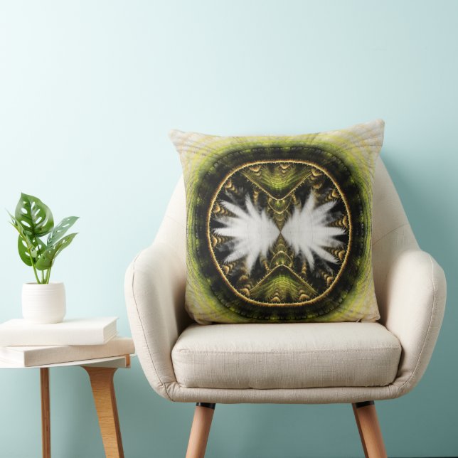 Magical mystical bright pattern throw pillow (Chair)
