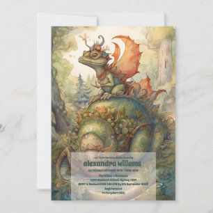 Magical Mystical Dragon Baby Shower Invitation