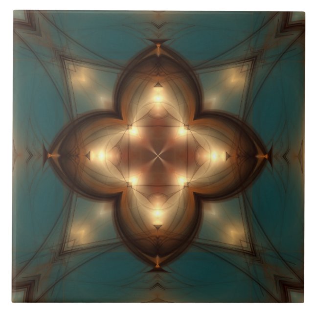 Magical mystical glossy pattern ceramic tile (Front)