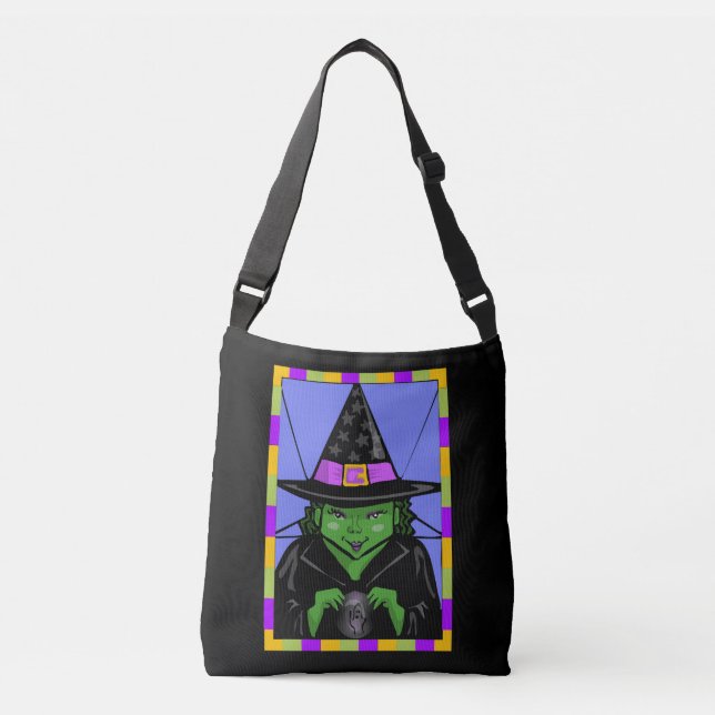 Magical Mystical Halloween Witch Tote (Front)