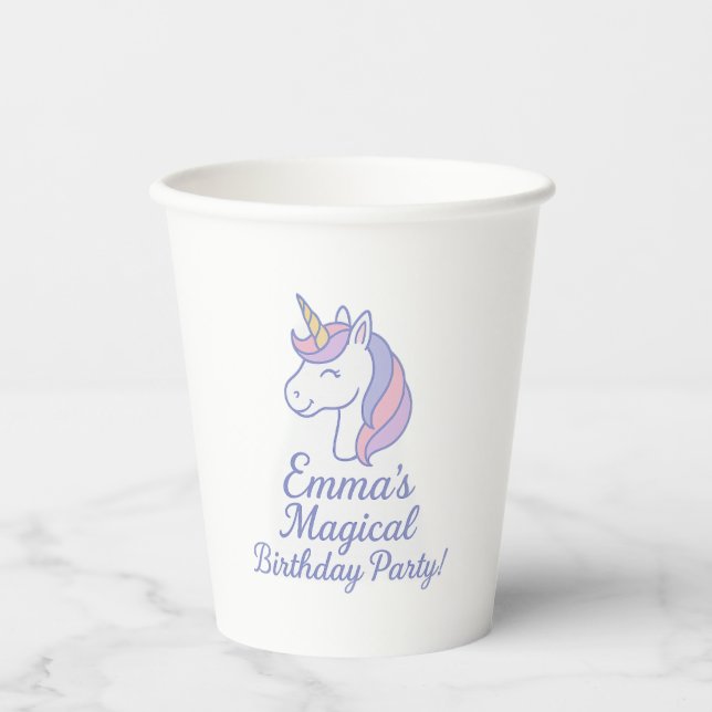 Magical Mystical Unicorn Birthday Cup (Front)