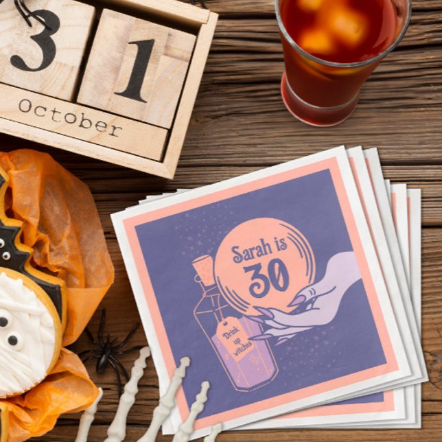 Magical Mystical Wicked Halloween Party Paper Dinner Napkins (Creator Uploaded)