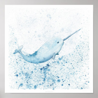 Magical Narwhal- 12x12 Art Print