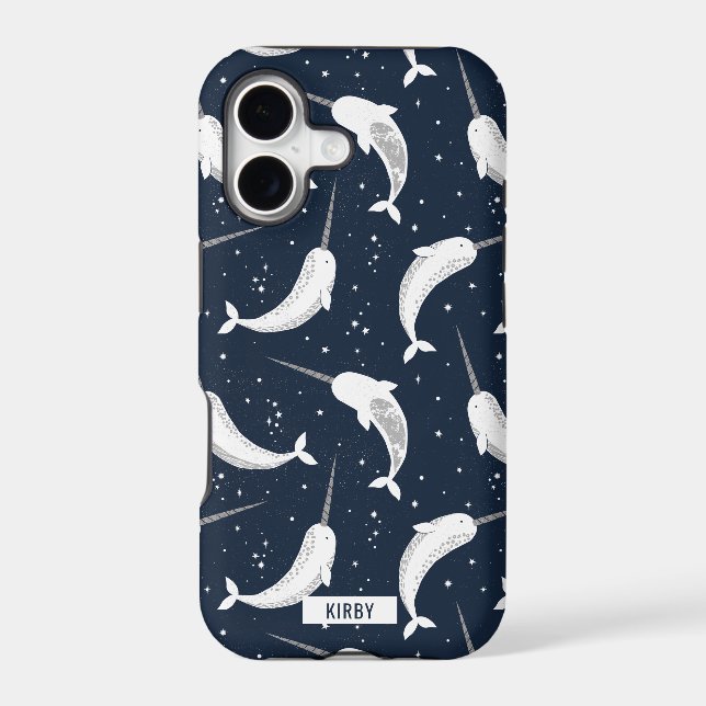 Magical Narwhals in Space Iphone Case (Back)