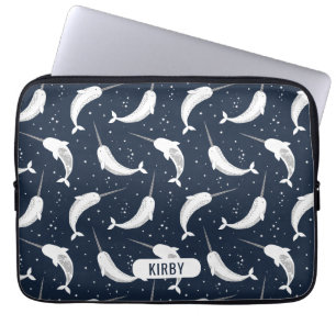 Magical Narwhals in Space Laptop Sleeve