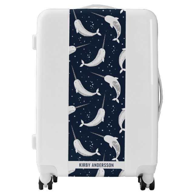 Magical Narwhals in Space with Name Luggage (Front)