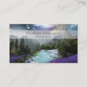 Magical Nature Landscape with Rushing Water Business Card