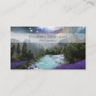 Magical Nature Landscape with Rushing Water Business Card