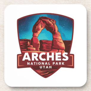 Magical Night in Arches National Park Beverage Coaster