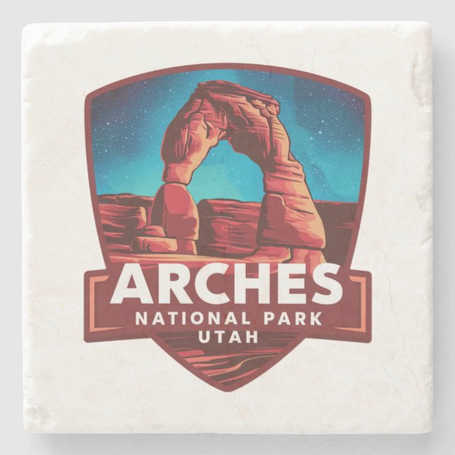 Magical Night in Arches National Park Stone Coaster (Front)