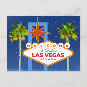 Magical Night in Las Vegas Welcome to Las Vegas Postcard