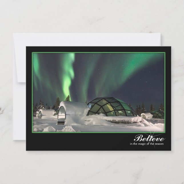 Magical Northern Lights Christmas Card (Front)