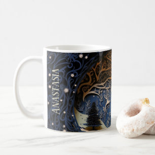 Magical Nostalgic Winter Forest Coffee Mug