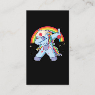 Magical Nurse Unicorn Rainbow Stethoscope Nursing Business Card