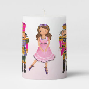 Magical Nutcracker Sugar Plum Fairy Ballet Pillar Candle