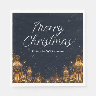 Magical Nutcracker Winter Night Custom Name Xmas Napkins