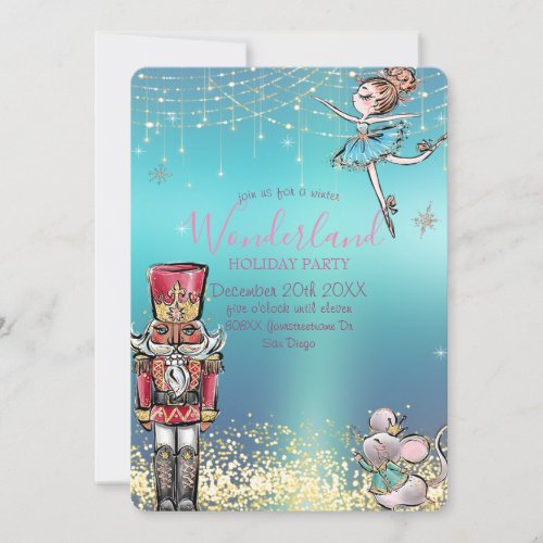 Magical Nutcracker Winter Wonderland Holiday Party Invitation