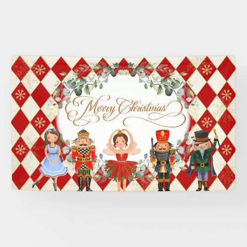 Magical Nutcraker Merry Christmas Holiday Party Banner