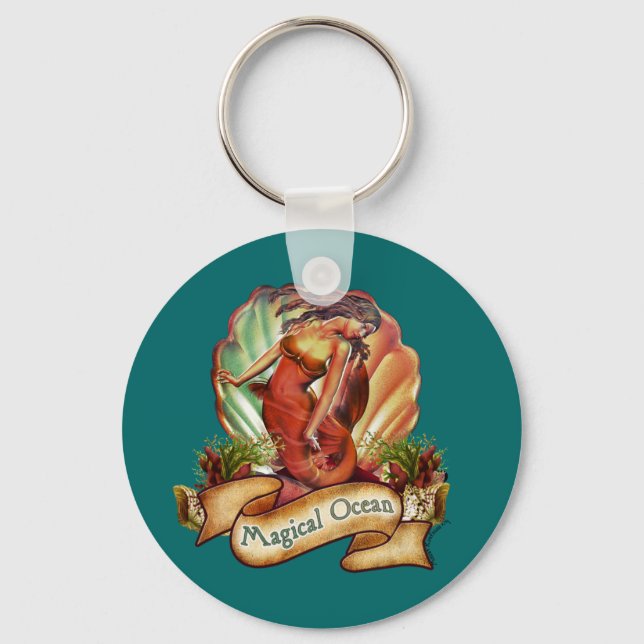 Magical Ocean Mermaid Keychain (Front)