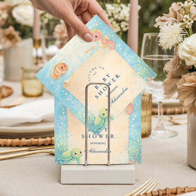 Magical Ocean Nursery Baby Shower Napkins (Creator Uploaded)