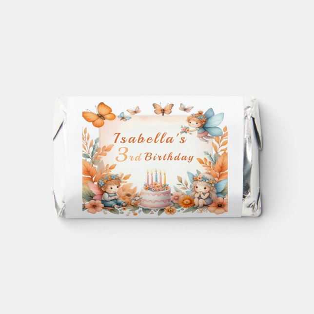 Magical Orange Fairy garden - Birthday  Hershey's Miniatures (Front)