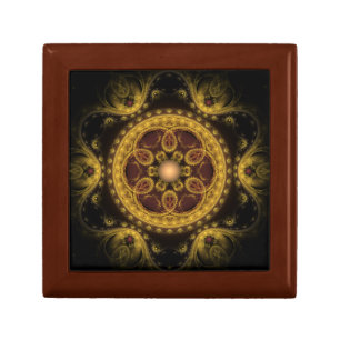 Magical ornate fairy fractal pattern mandala gift box