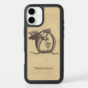 Magical Ouroboros Dragons with Name iPhone 16 Mini Case