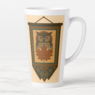 Magical Owl Design with Beaded Look Latte Mug