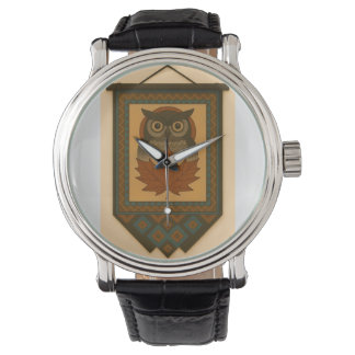 Magical Owl Design with Beaded Look Watch