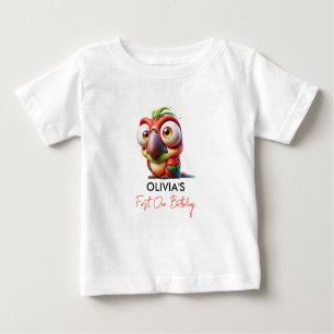 Magical Parrot Caricatures 1st Birthday Baby T-Shirt