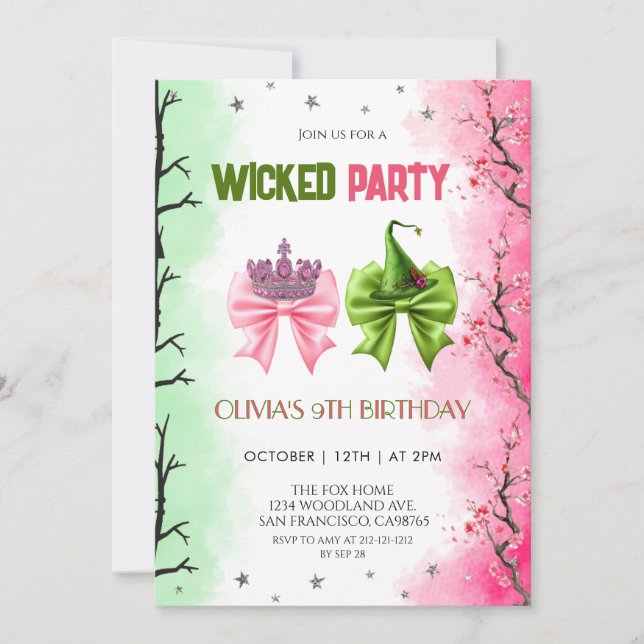 Magical party Birthday Invitation (Front)
