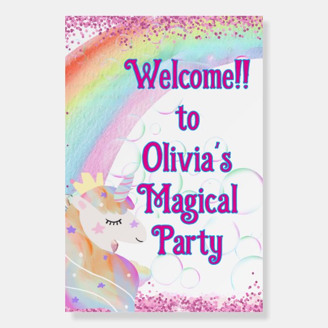 Magical Party Welcome Sign (Front)