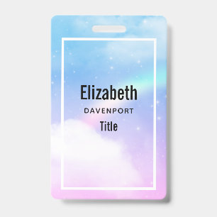 Magical Pastel Clouds and a Rainbow Badge