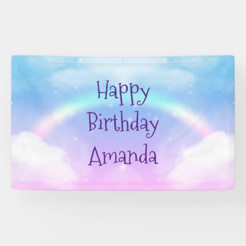 Magical Pastel Clouds and a Rainbow Birthday Banner