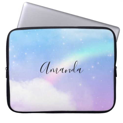 Magical Pastel Clouds and a Rainbow Laptop Sleeve