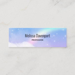 Magical Pastel Clouds and a Rainbow Mini Business Card