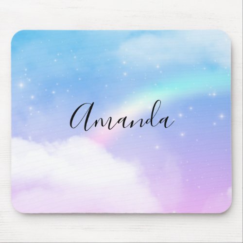 Magical Pastel Clouds and a Rainbow Mouse Pad